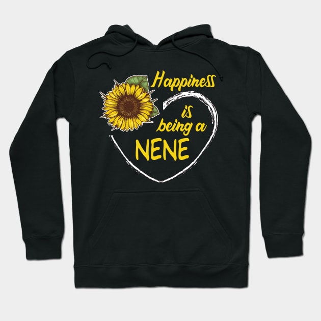 Happiness Is Being A Nene Sunflower Heart Hoodie by mazurprop